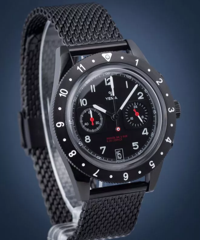Hodinky Pánske Yema Flygraf French Air & Space Force UTC Black YMHF1577AA-3AM