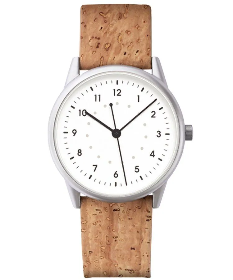 Hodinky unisex Mudita Moment NR White Cork Automatic 5900316559962