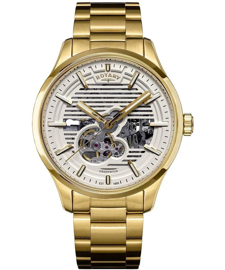 Hodinky pánske Rotary Greenwich Automatic Skeleton RGB10074/01