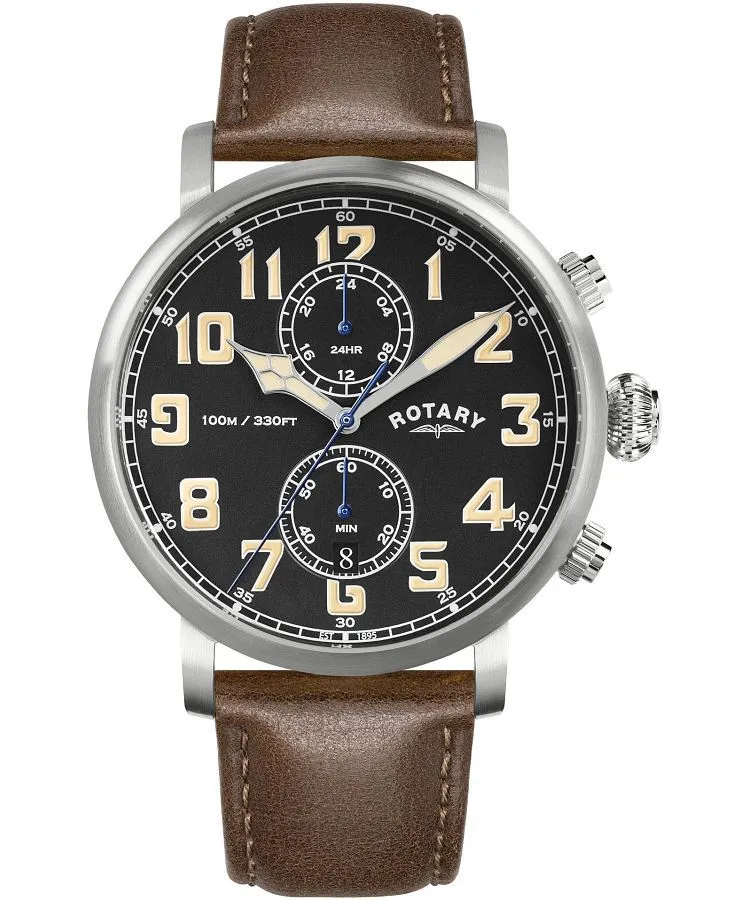 Hodinky pánske Rotary Heritage Pilot Chronograph RGS10000/04