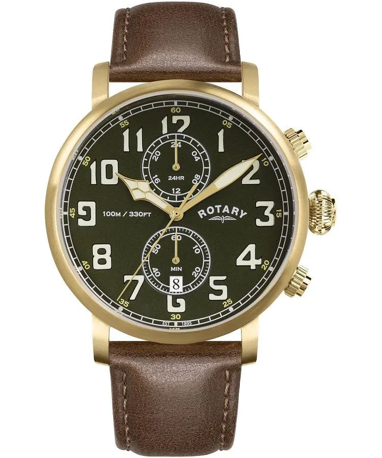 Hodinky pánske Rotary Heritage Pilot Chronograph RGS10002/24