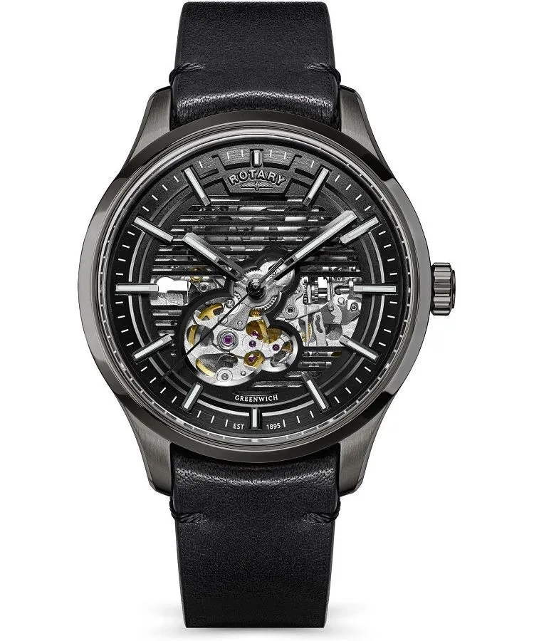 Hodinky pánske Rotary Greenwich Automatic Skeleton RGS10078/04