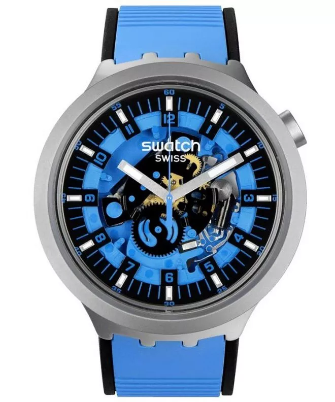 Hodinky unisex Swatch Big Bold Irony Azure Blue Daze SB07S106