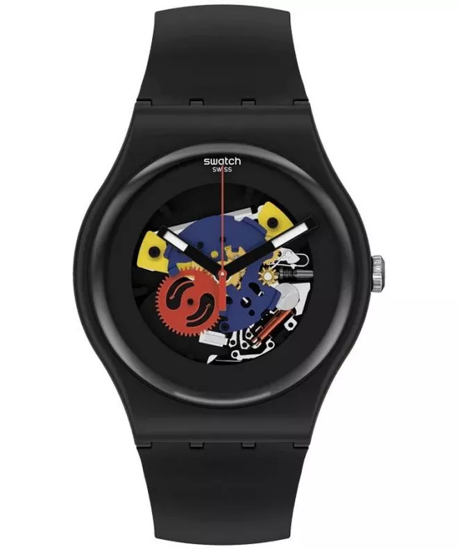 Hodinky Unisex Swatch Black Lacquered SO29B107
