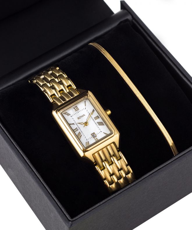 Hodinky dámske BOWA Barcelona Pearl Gold Steel 23 Gift Set BC234-154-144S-419-03