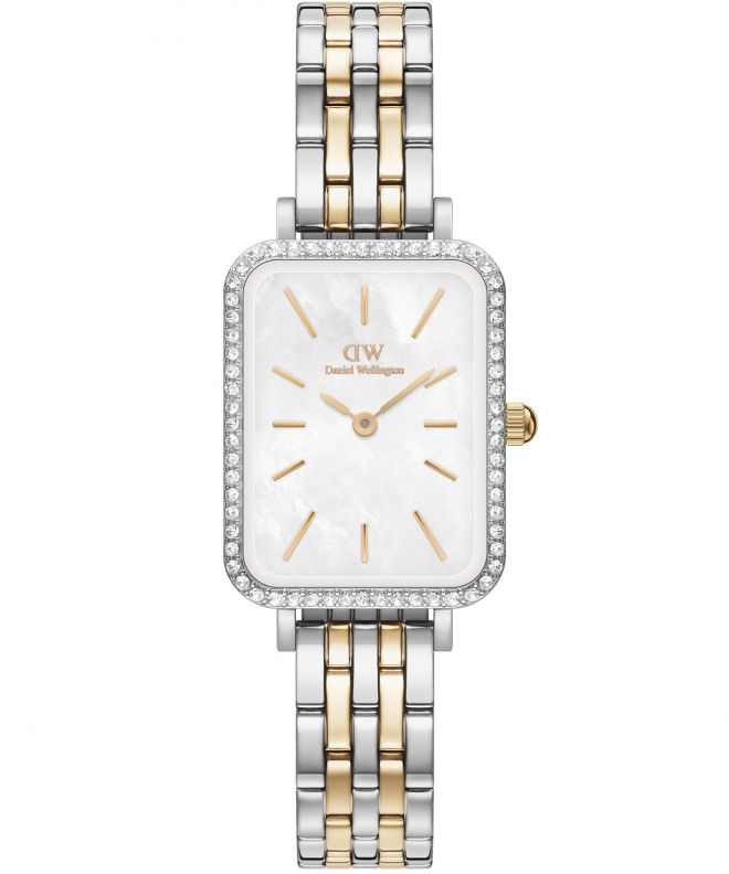 Hodinky dámske Daniel Wellington Quadro Lumine Bezel 5-Link Two-Tone 40 DW00100671