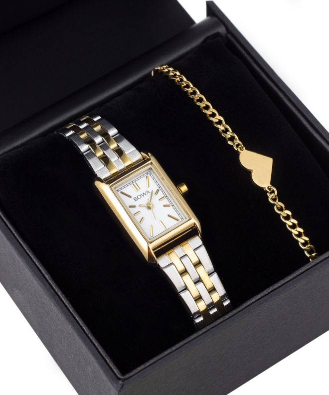 Hodinky dámske BOWA Paris White Silver-Gold Steel 20 Gift Set PS194-54-148S-419-02
