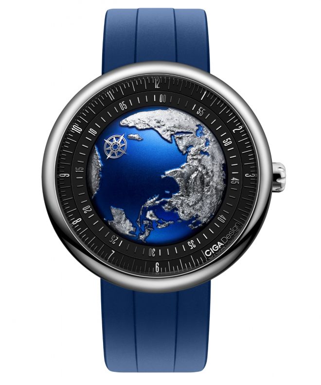 Hodinky Pánske Ciga Design Blue Planet GPHG 2021 Titanium U033-TU02-W6U