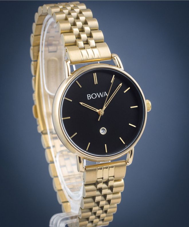 Hodinky dámske BOWA Milan Black Gold Steel 34 MI344-14-164S
