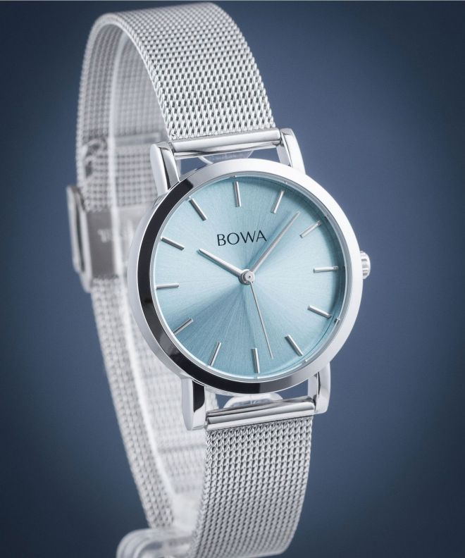 Hodinky dámske BOWA Tokyo Ice-Blue Silver Mesh 33 TO335-95-165M