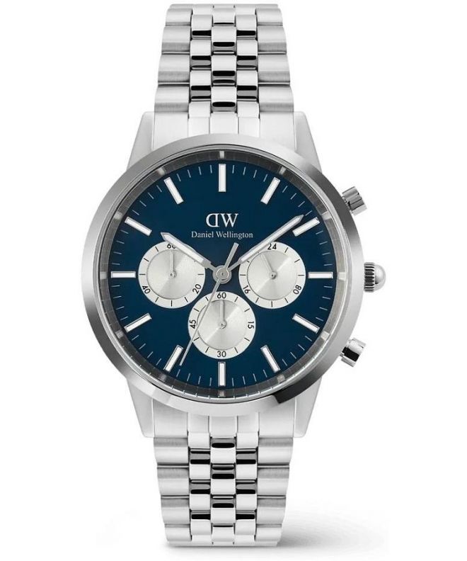Hodinky unisex Daniel Wellington Iconic Arch 5-Link Arctic Panda Chronograph DW00100874