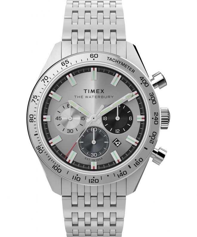 Hodinky pánske Timex Waterbury Traditional Chronograph 41Mm Stainless Steel Bracelet Chronograph TW2Y18700
