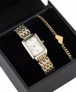 Hodinky dámske BOWA Barcelona White Silver-Gold Steel 23 Gift Set