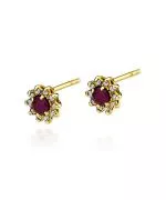 Náušnice Bonore - Zlato 585 - Rubín 0,15 ct