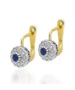 Náušnice Bonore - Zlato 585 - Zafír 0,15 ct