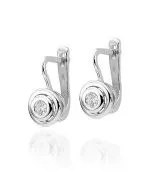 Náušnice Bonore - Biele Zlato 585 - Diamant 0,1 ct