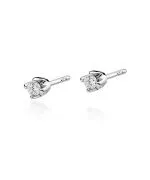 Náušnice Bonore - Biele Zlato 585 - Diamant 0,1 ct