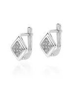 Náušnice Bonore - Biele Zlato 585 - Diamant