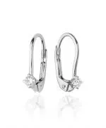 Náušnice Bonore - Biele Zlato 585 - Diamant 0,03 ct