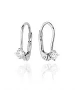 Náušnice Bonore - Biele Zlato 585 - Diamant 0,08 ct