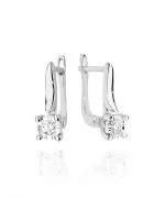 Náušnice Bonore - Biele Zlato 585 - Diamant 0,08 ct