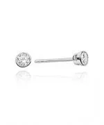 Náušnice Bonore - Biele Zlato 585 - Diamant 0,1 ct