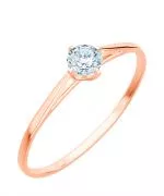Prsteň Bonore - Ružové Zlato 585 - Diamant 0,5 ct