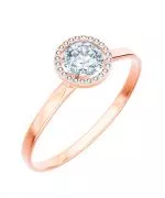 Prsteň Bonore - Ružové Zlato 585 - Diamant 0,7 ct