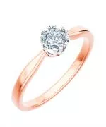 Prsteň Bonore - Ružové Zlato 585 - Diamant 0,7 ct