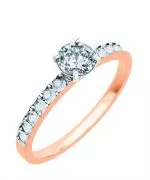 Prsteň Bonore - Ružové Zlato 585 - Diamant 0,7 ct
