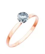 Prsteň Bonore - Ružové Zlato 585 - Diamant 1 ct
