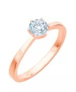 Prsteň Bonore - Ružové Zlato 585 - Diamant 0,7 ct