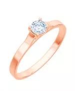 Prsteň Bonore - Ružové Zlato 585 - Diamant 0,4 ct