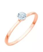 Prsteň Bonore - Ružové Zlato 585 - Diamant 0,5 ct