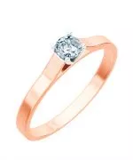 Prsteň Bonore - Ružové Zlato 585 - Diamant 0,4 ct