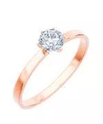 Prsteň Bonore - Ružové Zlato 585 - Diamant 0,7 ct