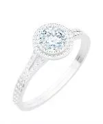Prsteň Bonore - Biele Zlato 585 - Diamant 1 ct