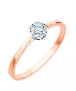 Prsteň Bonore - Ružové Zlato 585 - Diamant 0,4 ct