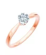 Prsteň Bonore - Ružové Zlato 585 - Diamant 0,4 ct