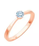 Prsteň Bonore - Ružové Zlato 585 - Diamant 0,4 ct
