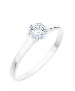 Prsteň Bonore - Biele Zlato 585 - Diamant 1 ct