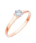 Prsteň Bonore - Ružové Zlato 585 - Diamant 0,4 ct