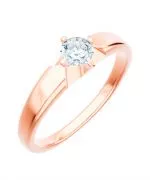 Prsteň Bonore - Ružové Zlato 585 - Diamant 0,5 ct