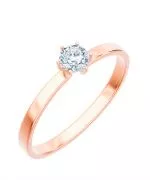 Prsteň Bonore - Ružové Zlato 585 - Diamant 0,4 ct