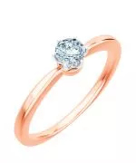 Prsteň Bonore - Ružové Zlato 585 - Diamant 0,5 ct