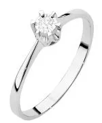 Prsteň Bonore - Biele Zlato 585 - Diamant 0,03 ct