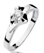 Prsteň Bonore - Biele Zlato 585 - Diamant 0,3 ct