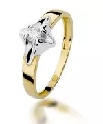 Prsteň Bonore - Zlato 585 - Diamant 0,12 ct