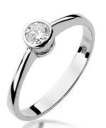 Prsteň Bonore - Biele Zlato 585 - Diamant 0,3 ct