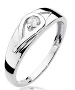Prsteň Bonore - Biele Zlato 585 - Diamant 0,12 ct